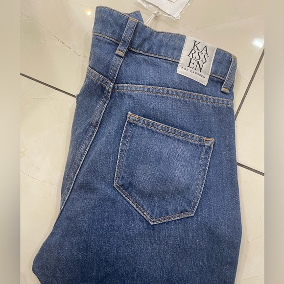 NWT Zoe Karseen rose embroidered straigh Jean - Picture 5 of 11